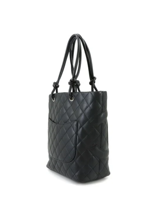 Chanel Cambon Line Tote Calfskin Black Silver - Picture 3 of 10